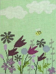 Birds of a Feather Spring Bee Needlepoint Canvas