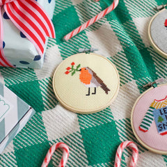 Cotton Clara Robin & Berry Beginner Counted Cross Stitch Kit