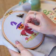 Caterpillar Cross Stitch Bat Magnetic Needle Minder