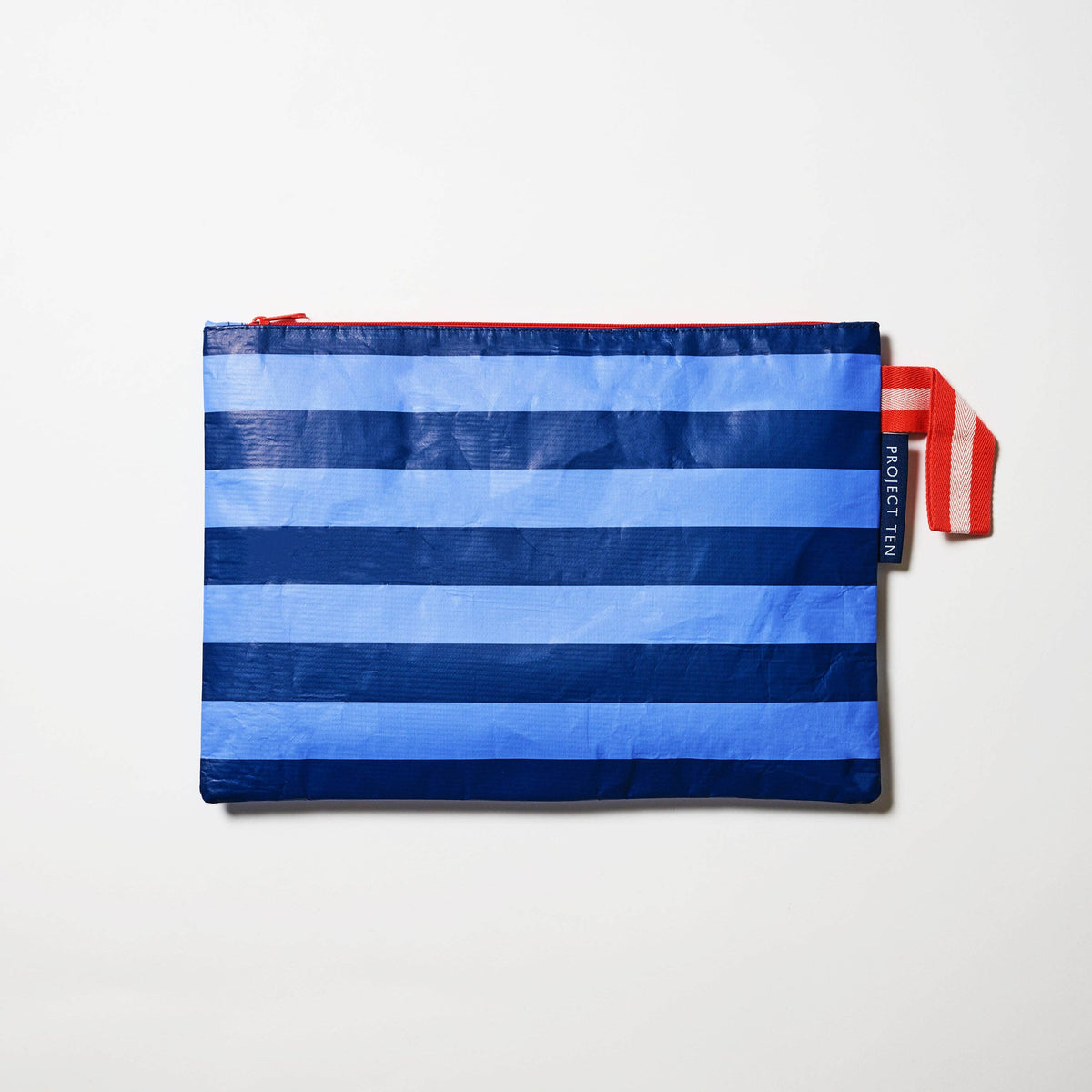 Project Ten Large Zip Project Bag – Blue Stripe
