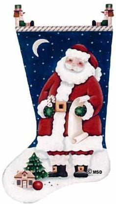 Melissa Shirley Designs Modern Santa Stocking A Needlepoint Canvas