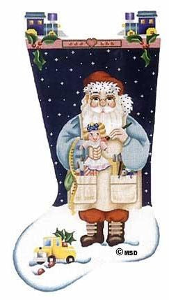 Melissa Shirley Designs Toy Maker Santa Stocking Needlepoint Canvas