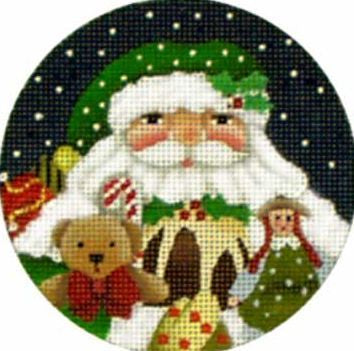 Melissa Shirley Designs Santa Face Orn OO Needlepoint Canvas