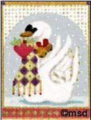Melissa Shirley Designs Swans-a-swimming 497-G Needlepoint Canvas