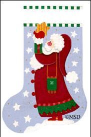 Melissa Shirley Designs Star Cutie Pie Santa Needlepoint Canvas