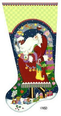 Melissa Shirley Designs Magic Santa Stocking Needlepoint Canvas