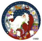 Melissa Shirley Designs Magic Santa Large Ornament Needlepoint Canvas