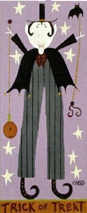 Melissa Shirley Designs Trick or Treat Dracula Needlepoint Canvas