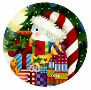 Melissa Shirley Designs Nordic Snowman Ornament Needlepoint Canvas