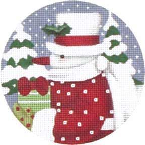 Melissa Shirley Designs Classic Snowman Ornament Needlepoint Canvas