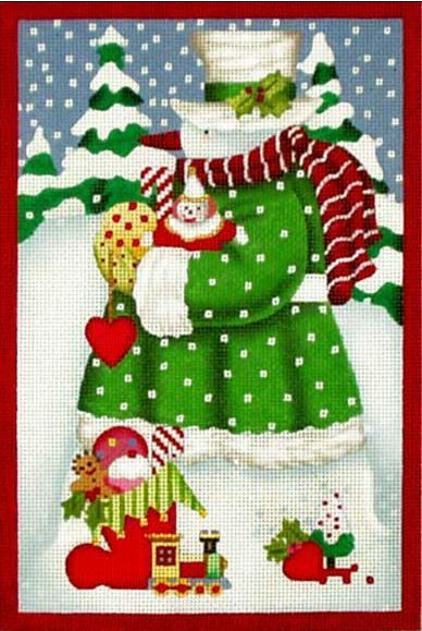 Melissa Shirley Designs Toy Snowman Panel Needlepoint Canvas