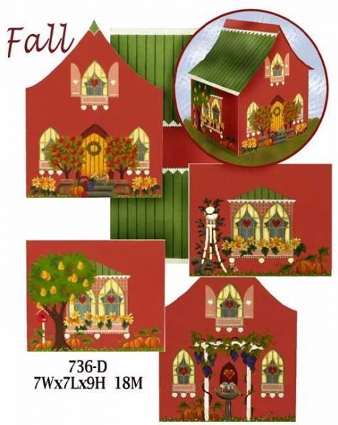 Melissa Shirley Designs 3D Fall House Needlepoint Canvas