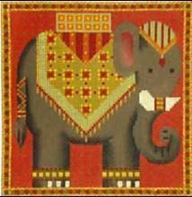 Melissa Shirley Designs Elephant Walk/Orange Needlepoint Canvas