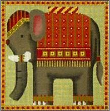 Melissa Shirley Designs Elephant Walk/Green Needlepoint Canvas