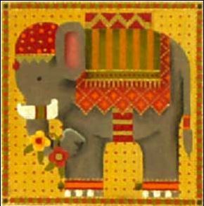 Melissa Shirley Designs Elephant Walk/Gold Needlepoint Canvas