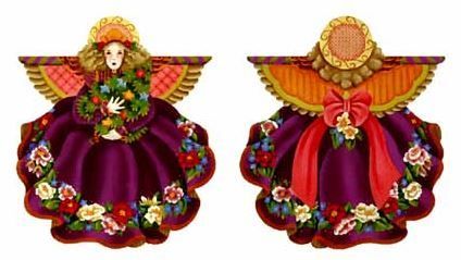 Melissa Shirley Designs Fancy Angel Topper Needlepoint Canvas