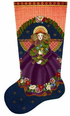 Melissa Shirley Designs Fancy Angel Stocking Needlepoint Canvas