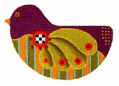 Melissa Shirley Designs Fancy Bird/Tear Drop Wing Needlepoint Canvas