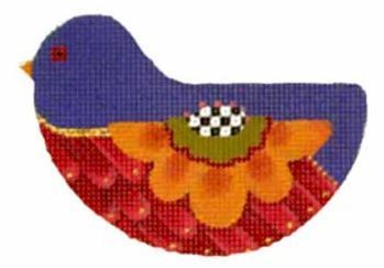 Melissa Shirley Designs Fancy Bird/Blossom Wing Needlepoint Canvas