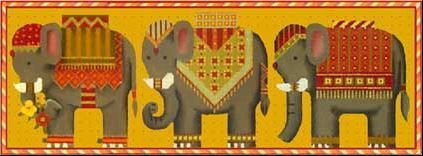 Melissa Shirley Designs Elephant Walk Needlepoint Canvas