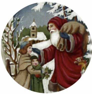 Melissa Shirley Designs Victorian Santa Ornament B Needlepoint Canvas