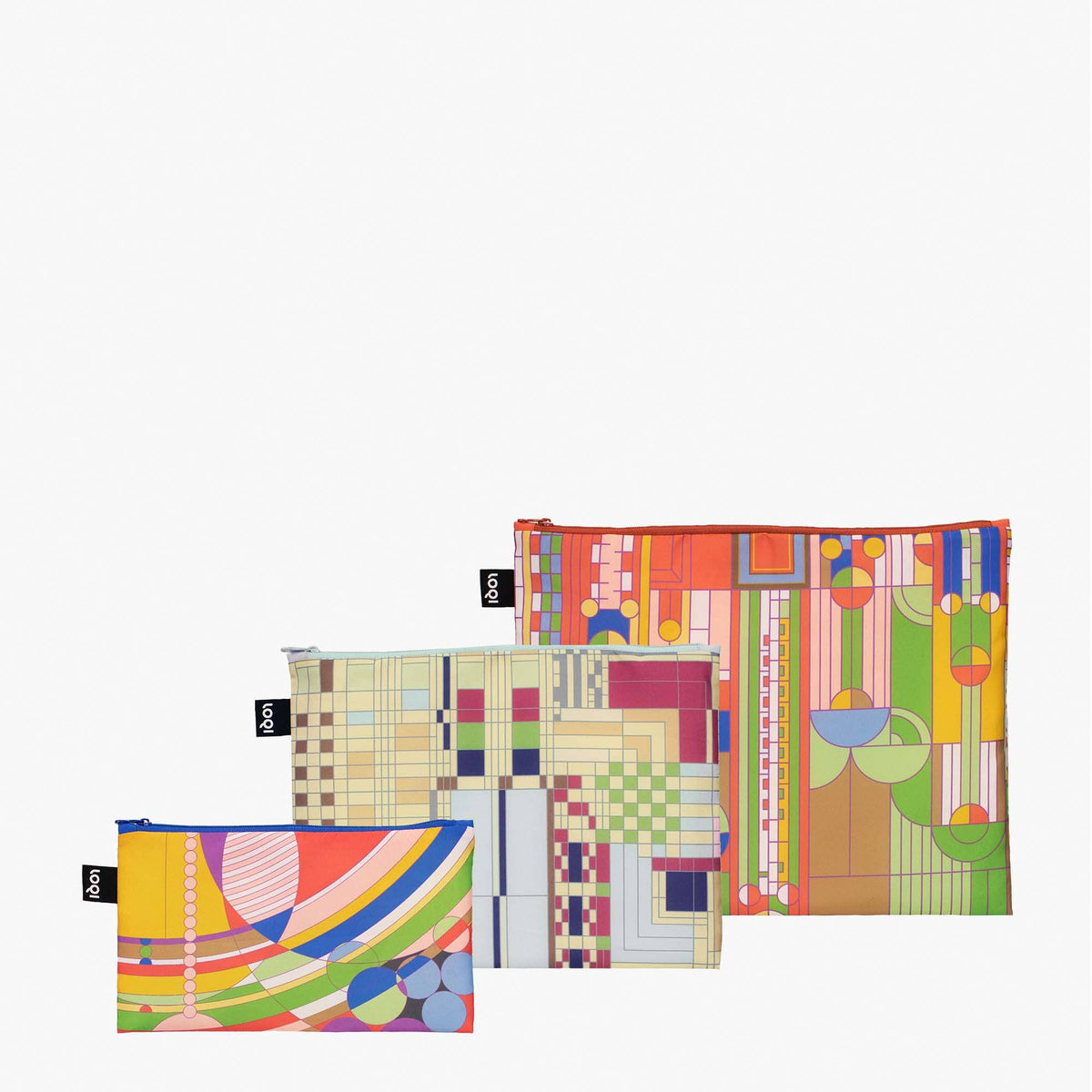 LOQI Frank Lloyd Wright Recycled Project Bags - Set of 3
