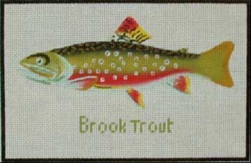 Melissa Shirley Designs Brook Trout 881-A Needlepoint Canvas