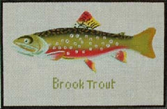 Melissa Shirley Designs Brook Trout 881-A Needlepoint Canvas