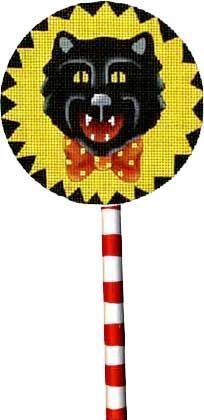 Melissa Shirley Designs Black Cat Lollipop Needlepoint Canvas