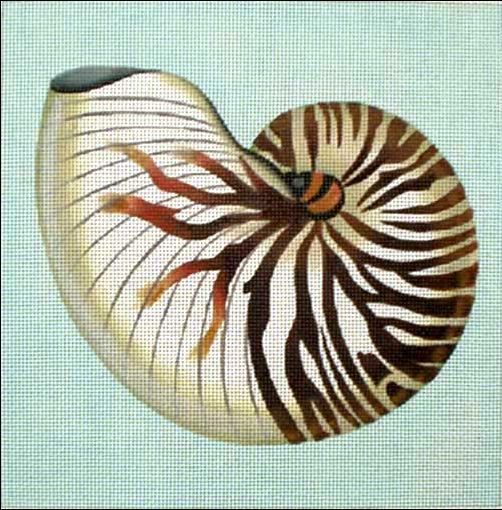 Melissa Shirley Designs Chambered Nautilus Needlepoint Canvas