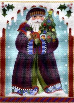 Melissa Shirley Designs Fancy Santa Needlepoint Canvas
