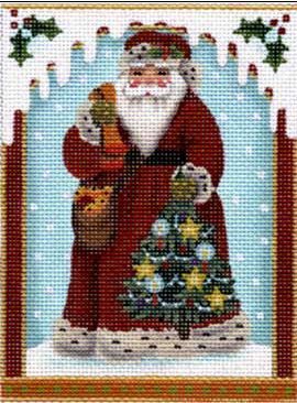 Melissa Shirley Designs Russet Santa Needlepoint Canvas