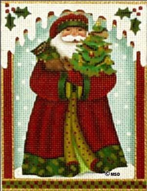Melissa Shirley Designs Forest Santa Needlepoint Canvas