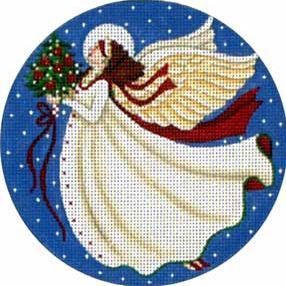 Melissa Shirley Designs White Angel Orn 933-A Needlepoint Canvas