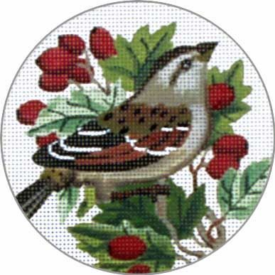 Melissa Shirley Designs Bird and Berries 937-A Needlepoint Canvas