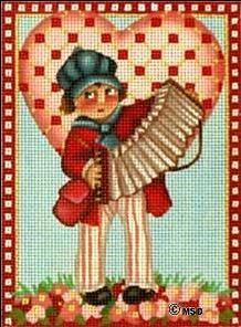 Melissa Shirley Designs Victorian Valentine-Sweet Music Needlepoint Canvas