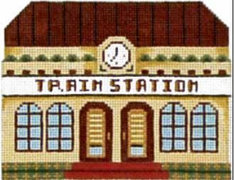 Melissa Shirley Designs Train Station Needlepoint Canvas