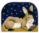 Melissa Shirley Designs Nativity Thimble-Donkey Needlepoint Canvas