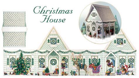 Melissa Shirley Designs Woodland Christmas House Needlepoint Canvas