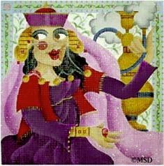 Melissa Shirley Designs Sheherazade Wild Woman Needlepoint Canvas