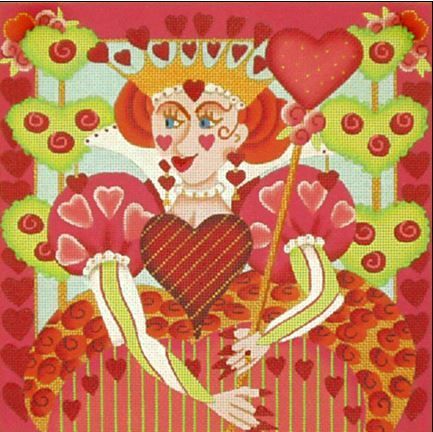 Melissa Shirley Designs Melissa Shirley Queen of Hearts Wild Woman Needlepoint Canvas