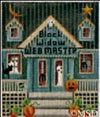 Melissa Shirley Designs Black Widow Webmaster Needlepoint Canvas