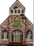 Melissa Shirley Designs Bats in the Belfry House Needlepoint Canvas