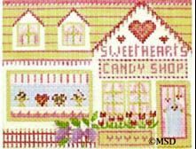 Melissa Shirley Designs Sweetheart Candy Shop Needlepoint Canvas