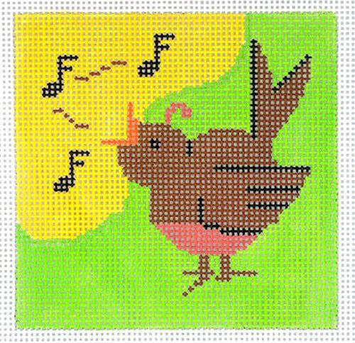 Barbara Russell Youth Collection: Brown Bird Needlepoint Canvas