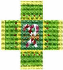 Melissa Shirley Designs Christmas Petit Four- Candy Can Needlepoint Canvas