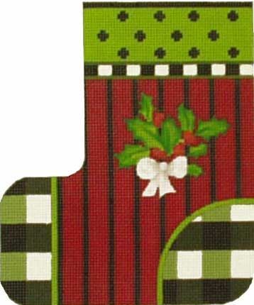 Melissa Shirley Designs Holly Mini Boot Needlepoint Canvas