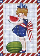 Melissa Shirley Designs Victorian 4th-Watermelon Needlepoint Canvas