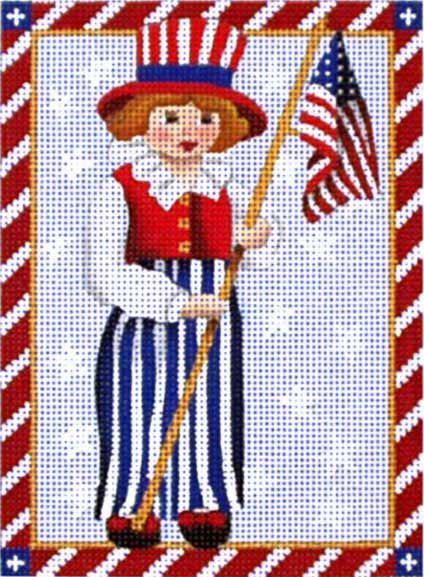 Melissa Shirley Designs Victorian 4th-Flag Needlepoint Canvas