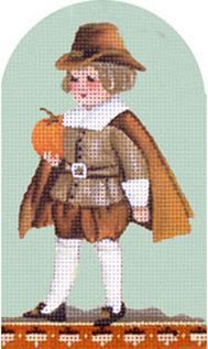 Melissa Shirley Designs Vintage Pilgrim Boy 2A Needlepoint Canvas